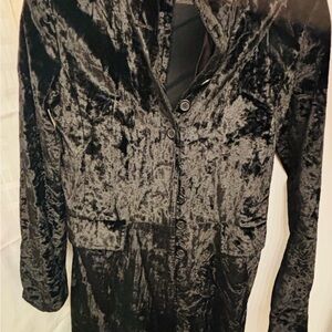 Banana Republic Black Crushed Velvet Blazer